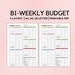 Bi Weekly Budget Planner Template, Paycheck Budget Printable, Budget Template A4 A5 Letter PDF