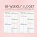 Bi Weekly Budget Planner Template, Paycheck Budget Printable, Budget Template A4 A5 Letter PDF 