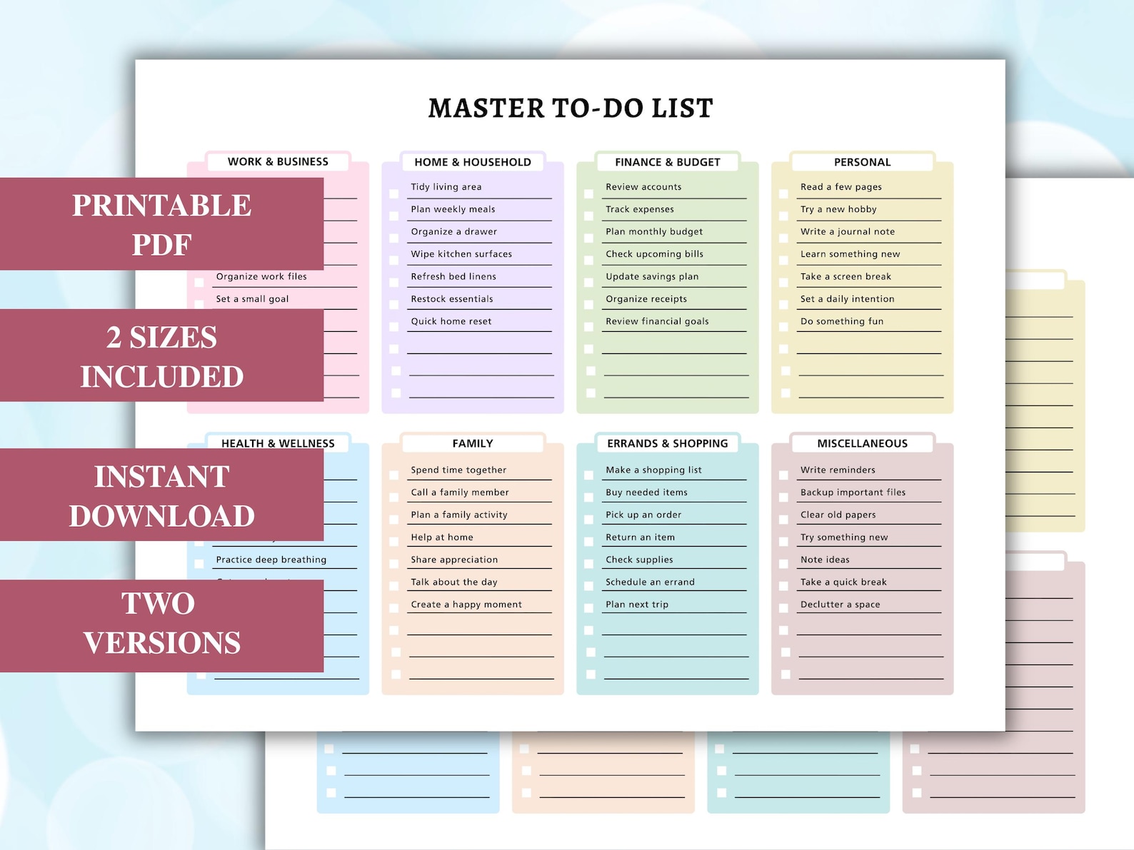 Mayster Task Master to Do List Planner | Daily Task Organizer | Productivity ...
