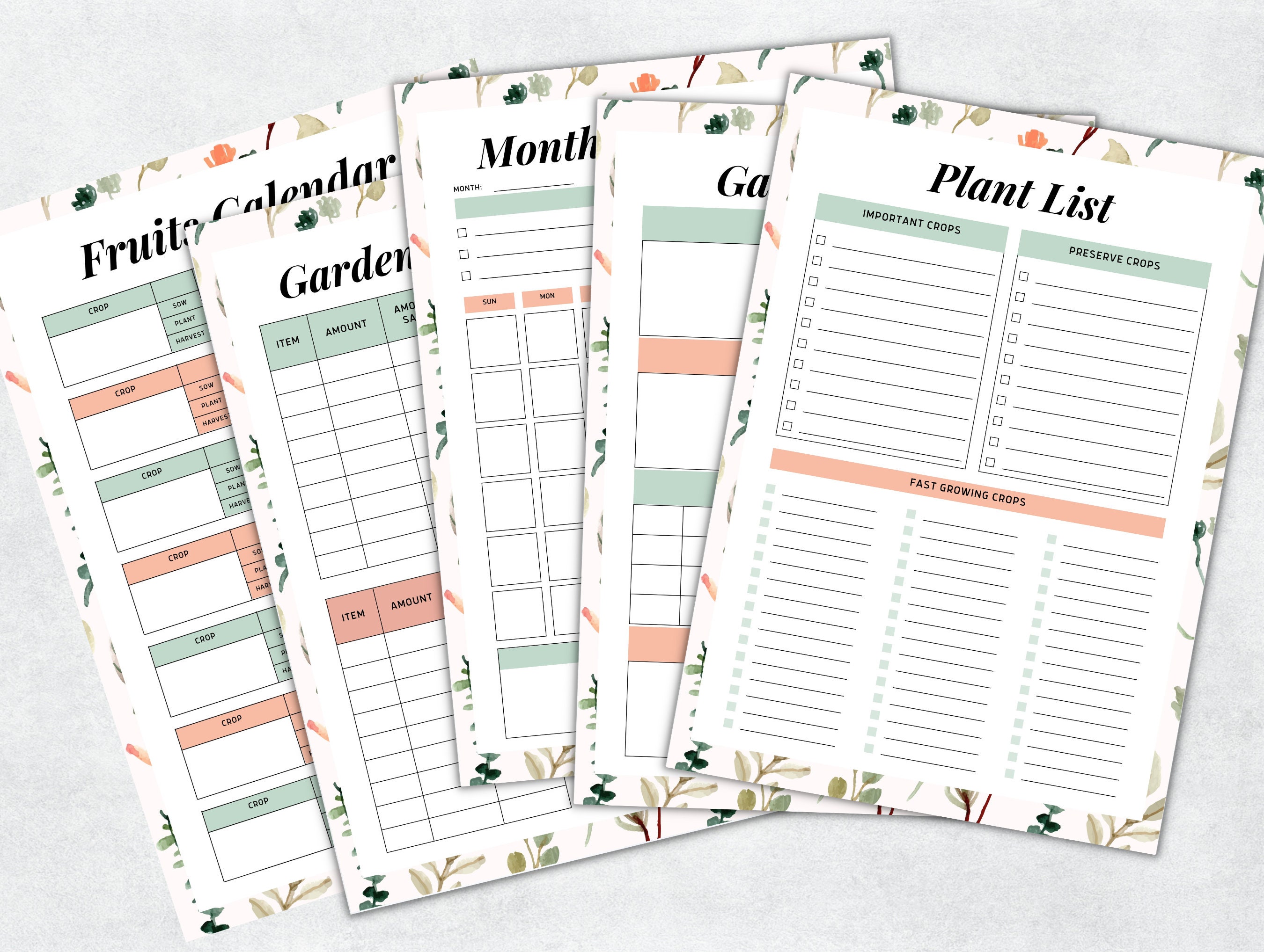 Gardening Planner Printable, Garden Planner, Plant Planner, Garden ...
