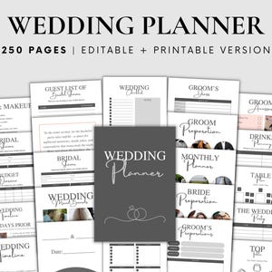 Wedding Planner Printable Template, Wedding Digital Planner, Wedding Binder, Wedding planning checklists, Wedding Itinerary pdf