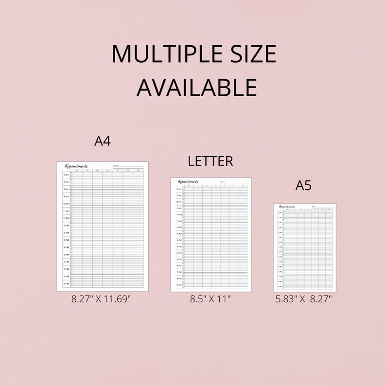 Afspraak Tracker Afdrukbaar, 15 minuten interval afspraak Planner, Afspraak Inserts, Afsprakenboek, Nagelafspraak afbeelding 4