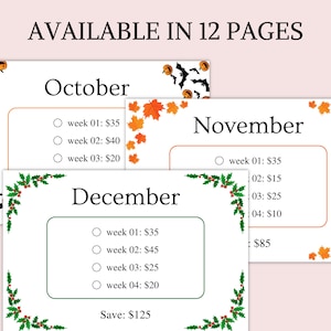 A6 Low Income Savings Challenge Bundle, Monthly Savings Challenge Bundle, Money Challenge, Savings Tracker Printable, Instant Download image 7