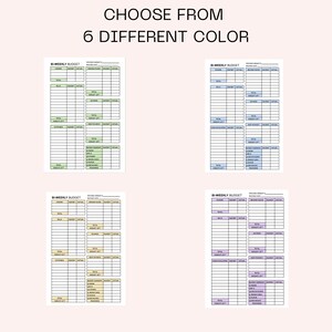Bi Weekly Budget Planner Template, Paycheck Budget Printable, Budget Template A4 A5 Letter PDF image 4