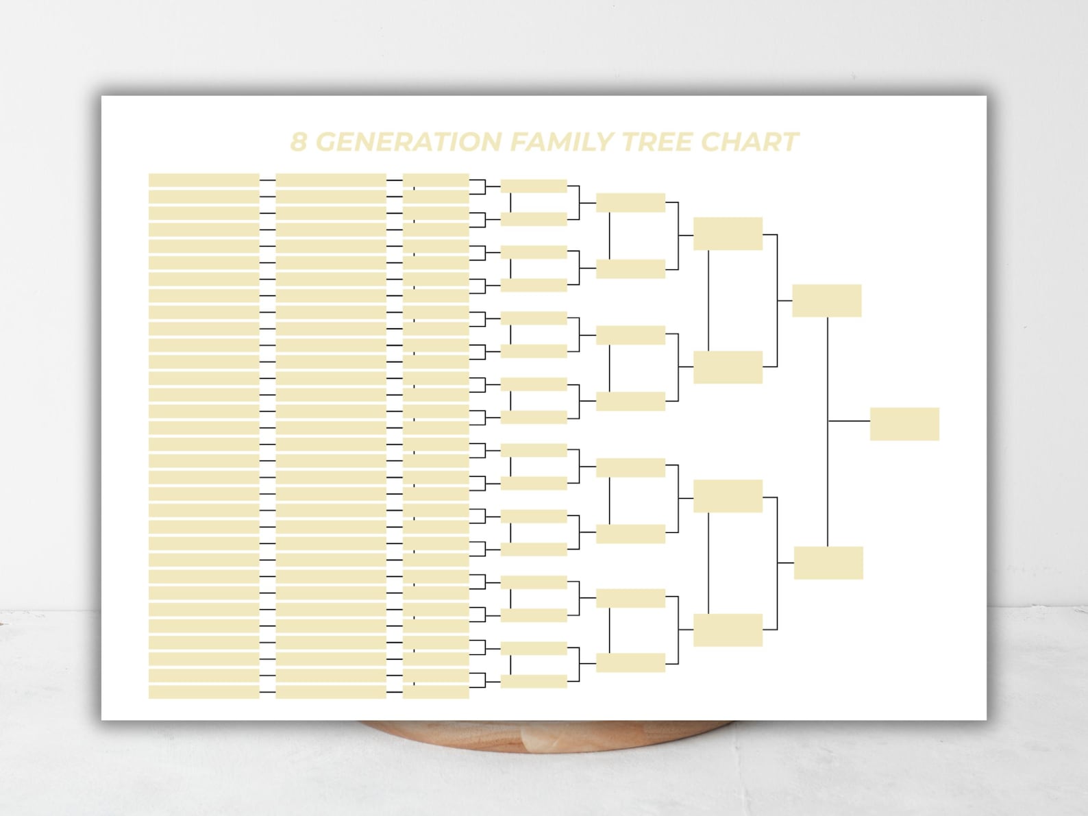 8 Generation Family Tree Chart | Editable Printable Ancestor Chart ...
