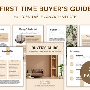Guía para compradores de bienes raíces: Plantilla de marketing de Canva (PDF)