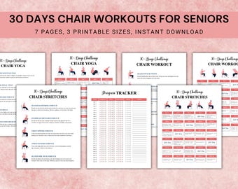 Chair Workout Challenge for Seniors: 30-Day Low Impact Exercises (Printable PDF)