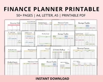 Rainbow Budget Planner Printable, Financial Planner, Monthly Budget, Paycheck Budget, Debt Payoff Tracker, Expense Tracker, Income tracker