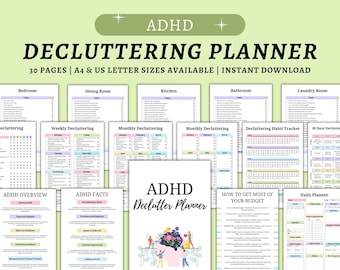 Adhd Declutter Planner, Declutter Checklist, Adhd Declutter Challenge, Declutter Guide, Declutter Workbook, Declutter Your Home