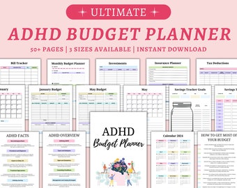 Adhd Budget Planner Printable, Easy Household Budget, Bi-Weekly Budget Planner, Monthly Budget Planner, Finance Planner, Instant Download