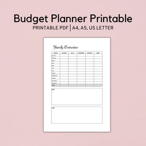Budget Planner Printable, Bundle of 7 Printable, Finance Planner, Bi ...