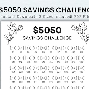 100 Briefumschlag Challenge zum ausdrucken, Geld sparen Challenge, digitaler Download, Savings Tracker, Savings Challenge