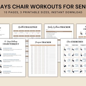 30-Day Chair Workout Challenge for Seniors: Low Impact Exercises (PDF Download)