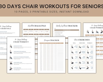 30-Day Chair Workout Challenge for Seniors: Low Impact Exercises (PDF Download)