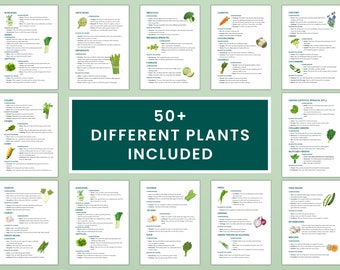 Companion Planting Guide, Garden Planning Chart, Garden Planner, Plant Planner, Garden Journal, Garden Organizer, Plants Records