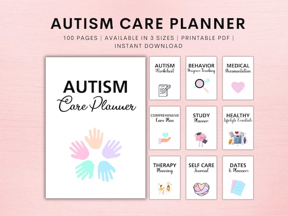 Autism Care Binder, Autism Planner Printable, Special Needs Child Planner Autistic Child Worksheet, Neurodivergent, Autism Therapy Journal