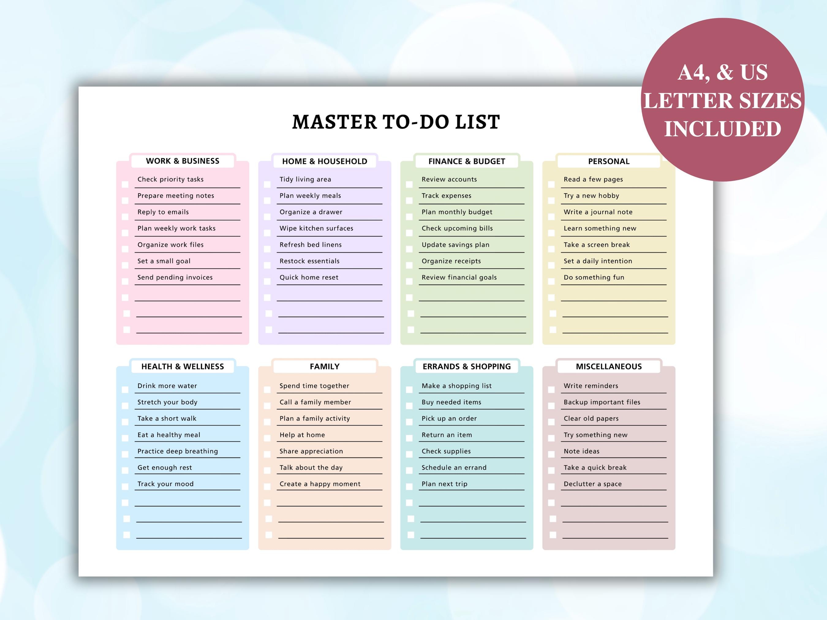 Mayster Task Master to Do List Planner | Daily Task Organizer | Productivity ...