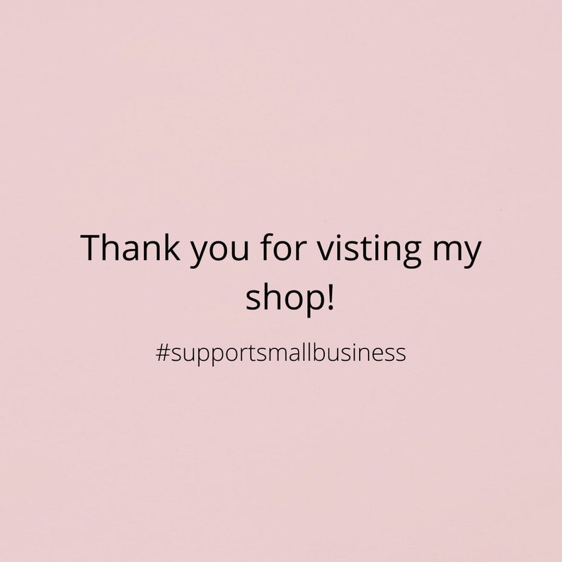 Puede incluir: Texto sobre un fondo rosa que dice "&iexcl;Gracias por visitar mi tienda! #supportsmallbusiness"