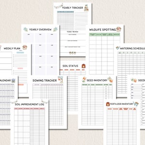 Gardening Planner Printable, Garden Planner, Plant Planner, Garden Journal, Garden Organizer, Plants Records, Gardening Logbook, A4, Letter image 3