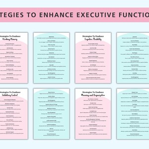 ADHD Executive Functioning Printable Bundle, 50 Visual Cards + 25 ...