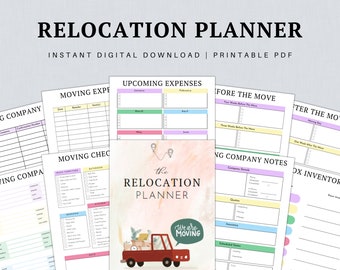 Printable Moving Planner, Moving Checklist, Moving Binder, New Home Essential Checklist, Moving List, Decluttering Planner, Printable PDF