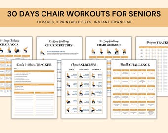 Chair Workout Challenge for Seniors: 30-Day Low Impact Exercises (Printable PDF)