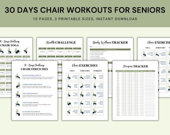30-Day Chair Workout Challenge for Seniors: Low Impact Exercises (PDF Download)