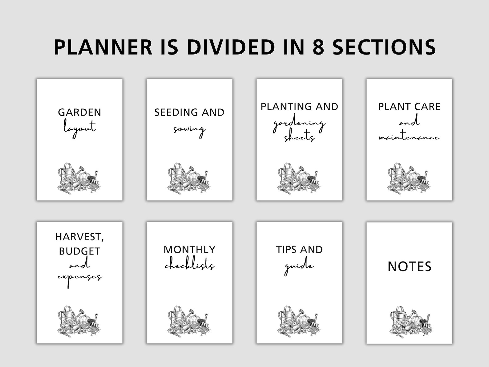 Minimalist Gardening Planner Printable, Garden Planner, Plant Planner, Garden Journal, Garden ...