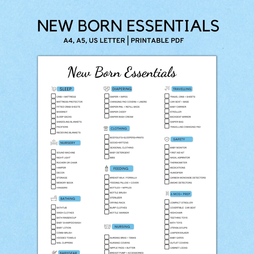 Minimalist Baby Checklist Baby City Baby Registry Newborn