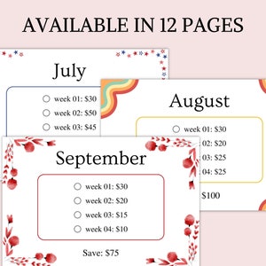 A6 Low Income Savings Challenge Bundle, Monthly Savings Challenge Bundle, Money Challenge, Savings Tracker Printable, Instant Download image 6