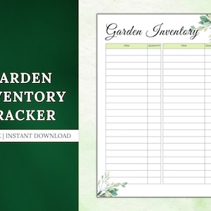 Printable Garden Inventory, Garden Planner, Plant Planner, Plants Records, A4, Letter