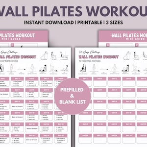 Wall Pilates 30-Day Challenge: Home Workout Printable (PDF Download)