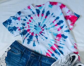 All American Swirl Tie Dye ~ Adult and Youth Sizes ~ Short Sleeve