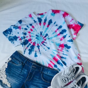 All American Swirl Tie Dye ~ Adult and Youth Sizes ~ Short Sleeve