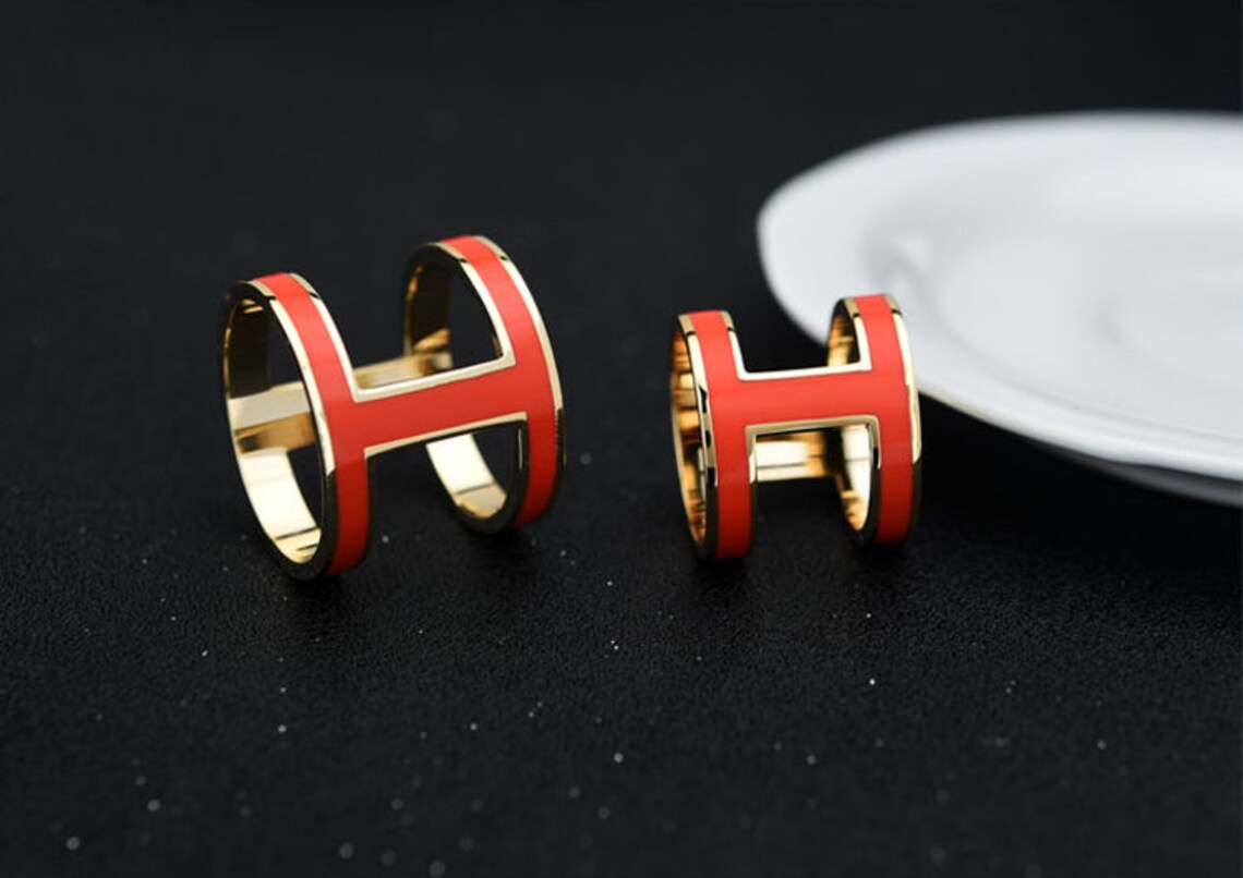 Scarf ring H ring vintage style pin summer accessories Etsy