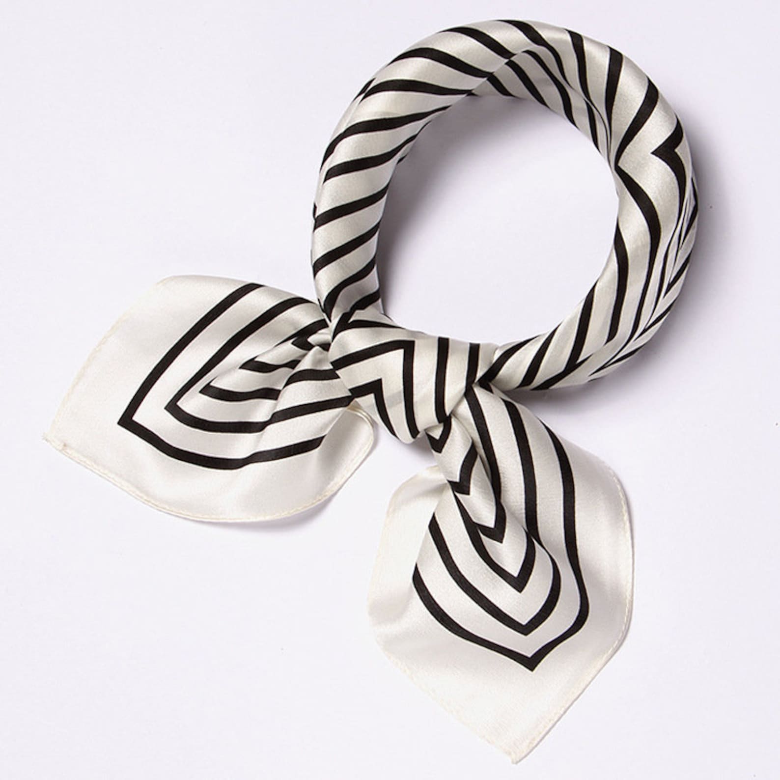 Stripe Scarf black scarf white scarf scarves Square Scarf Etsy