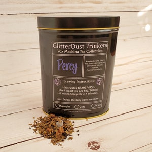 Mistura de chá inspirada em Percy - Coleção de chá inspirada em CR:VM