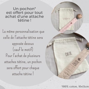 Attache tétine personnalisée en gaze de coton image 9