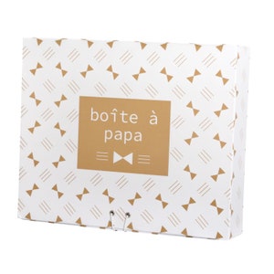 Boite à Papa vide à remplir : créez un cadeau papa personnalisé pour annonce grossesse, naissance, à la maternité, fête des pères, noël...