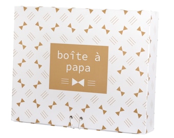 Boite à Papa vide à remplir : créez un cadeau papa personnalisé pour annonce grossesse, naissance, à la maternité, fête des pères, noël...