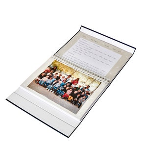 Album photos de classe bleu : spirale, 50 pages, fermeture aimantée, se transforme en chevalet, 100% personnalisable. De la crèche au lycée image 5