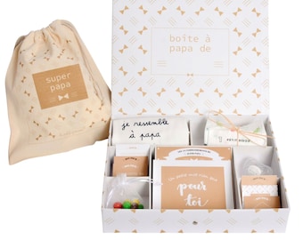 Boite à Papa à offrir à pour annonce grossesse, naissance, à la maternité, fête des pères, anniversaire, noël...