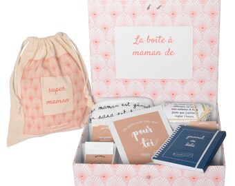 Boite à Maman remplie de cadeaux (à offrir à la maman pour la naissance, à la maternité, fête des mères, anniversaire, noël...)