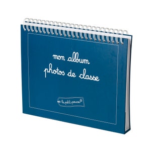Álbum de fotos clase azul: espiral, 50 páginas, cierre magnético, se transforma en caballete, 100% personalizable. Desde la guardería hasta el instituto