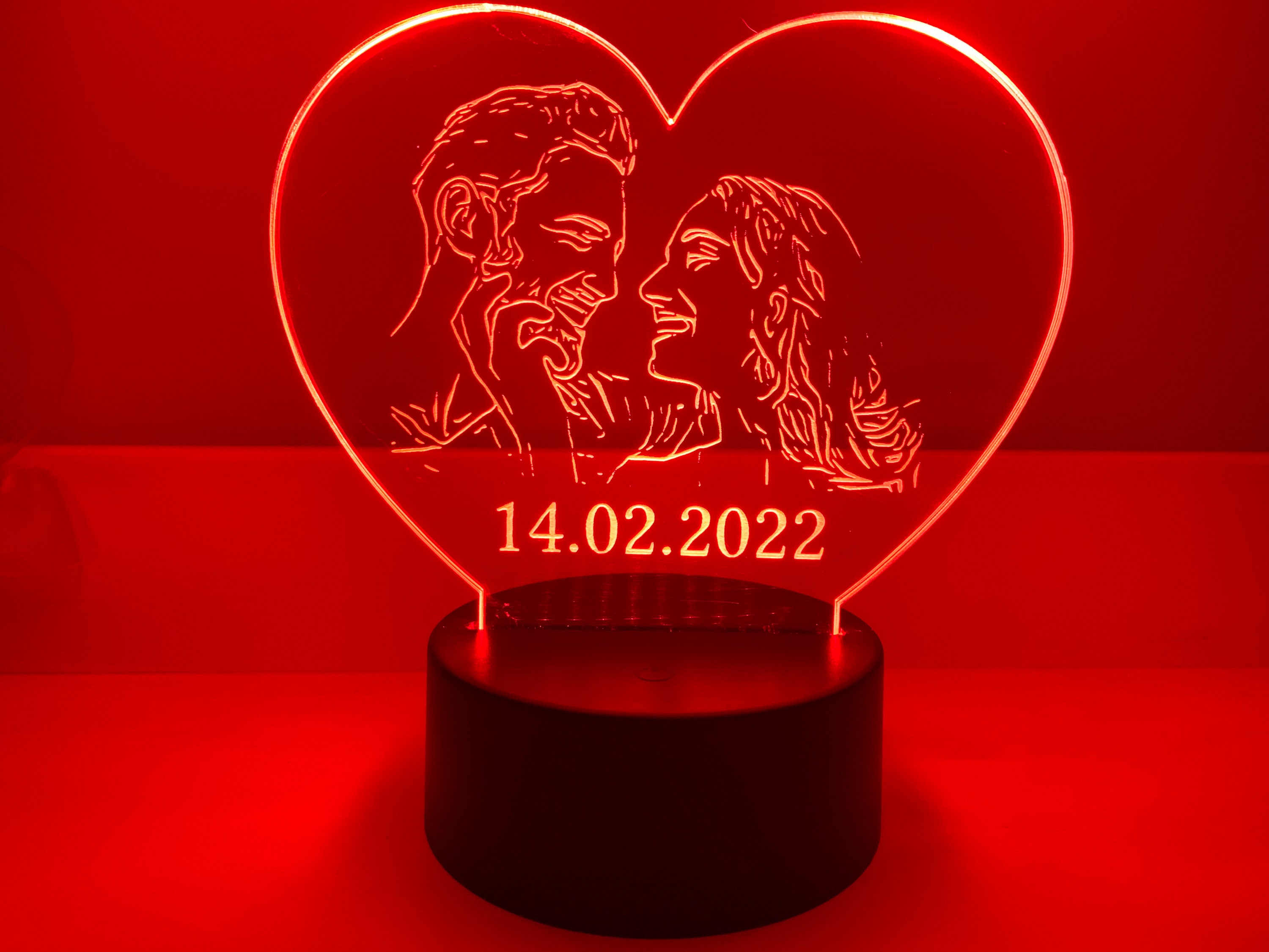 Lampe 3D Led Saint Valentin