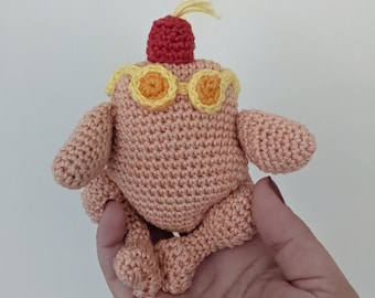 Crochet Amigurumi Pattern Thanksgiving Turkey from Friends; Monica turkey head; The One with all the Thanksgivings
