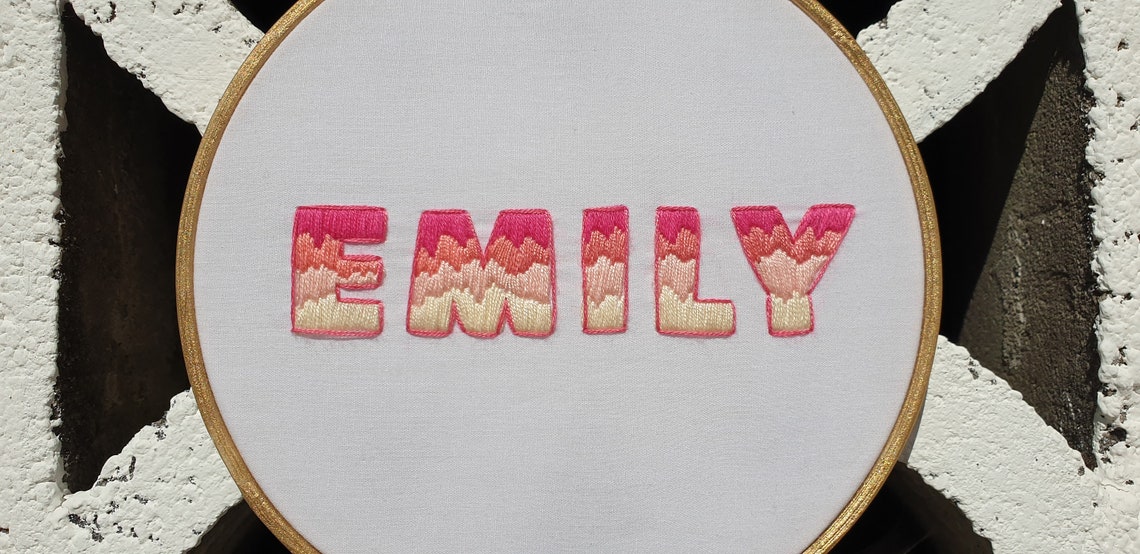 Custom Name Embroidery Etsy