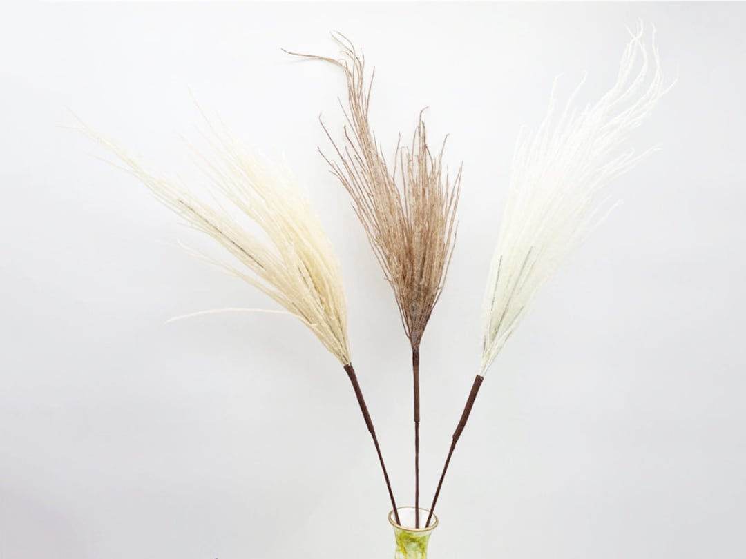 Artificial Reed Long Stem, Fake Flower Craft, Rustic Wildflower, Home