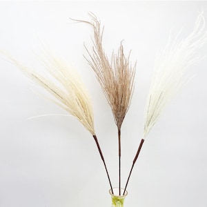 Artificial Reed Long Stem, Fake Flower Craft, Rustic Wildflower, Home Floral Decor, Wedding Party Arrangement, Floor Vase Filler, for Window