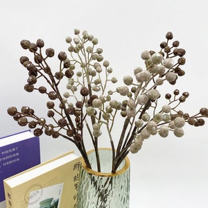 Fake Berry Branch, Rustic Wild Fruit Crafts, Artificial Flowers, Vintage Home Floral Decor, Bouquet Wreath Filler, Wedding Party Arrangement